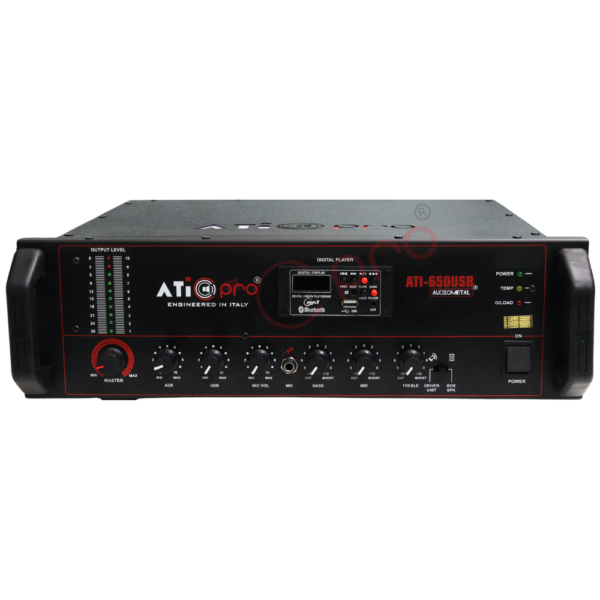 PA Amplifier 650 Watt Inbuilt Digital Player Model ATI-650USB